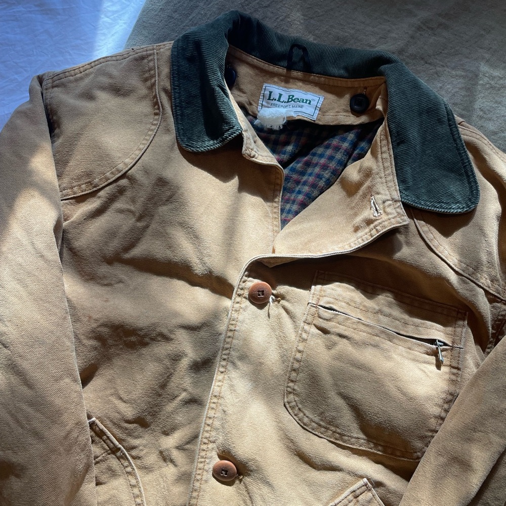 Vintage LL BEAN Field Chore Coat - Tan Button in Primaloft